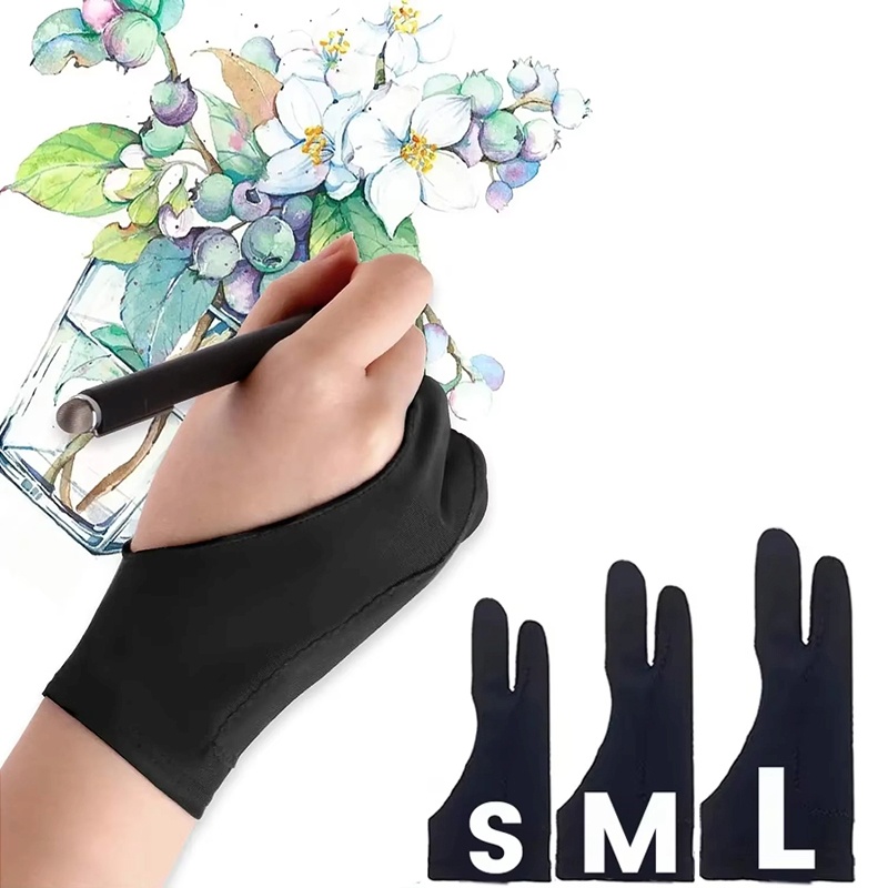 Drawing Glove Artist - S/M/L 사이즈, 두 손가락용 드로잉 장갑,